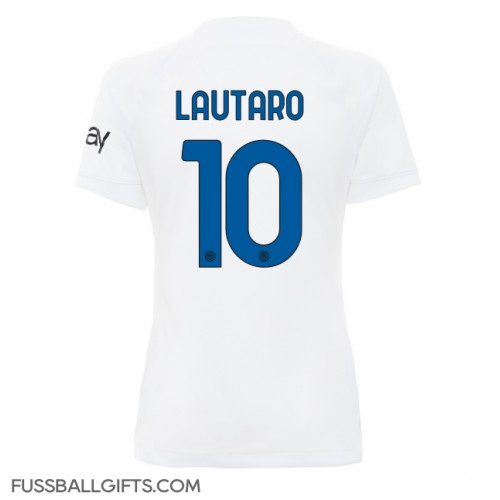 Inter Milan Lautaro Martinez #10 Fußballbekleidung Auswärtstrikot Damen 2023-24 Kurzarm